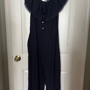 Doe & Rae Blue Wide-Leg Jumpsuit
